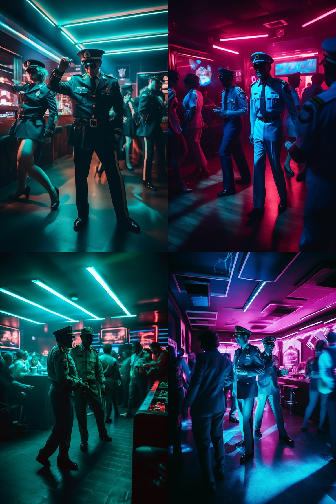 Neon Jubilation: Customs Officers' Dance Party