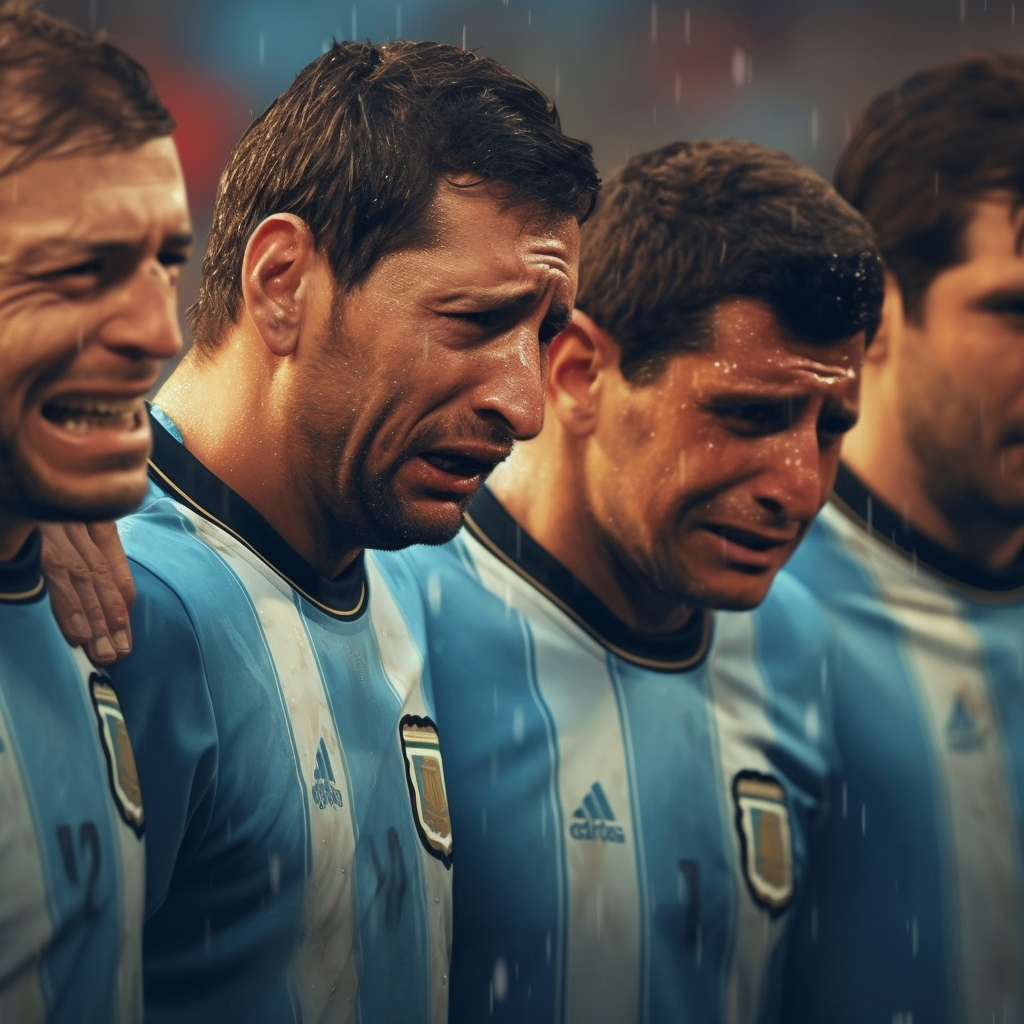 Argentine National Team's Heartbreak: A Vivid Capture