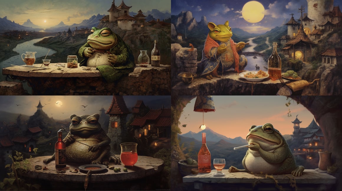 Chronicles of a Wine-guzzling Frog in an Ancient Chinese Village