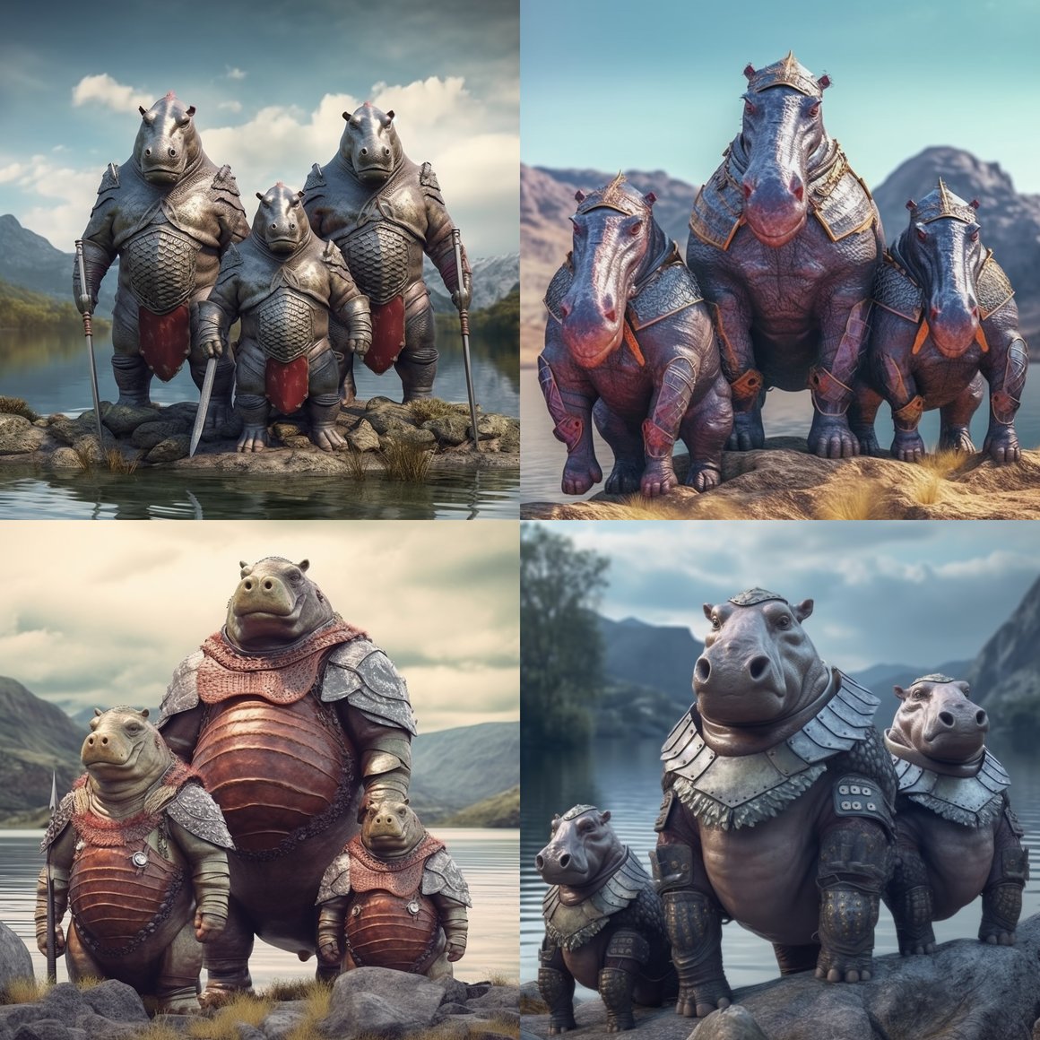 Armor-Clad Hippo Warriors: A Family's Battle in the Wilds