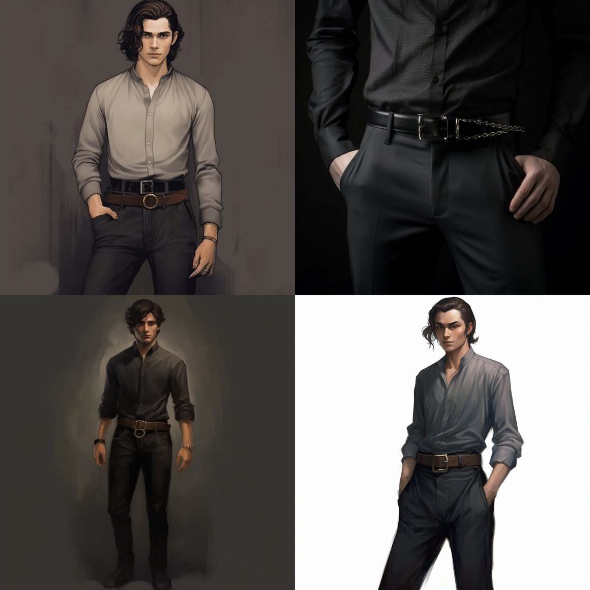 Detailed Description of a Stylish Young Man