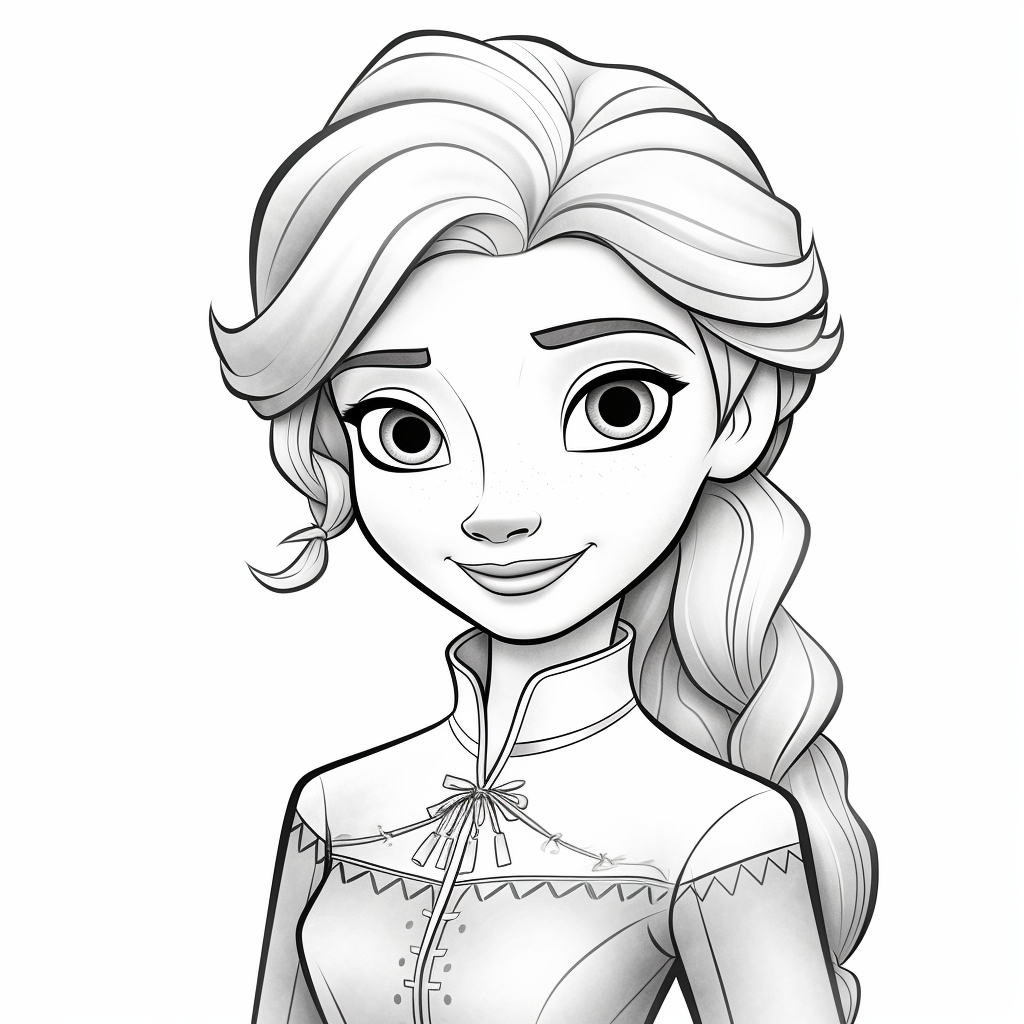 Frozen Characters Printable Coloring Page for Kids
