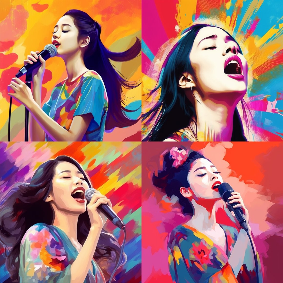 Harmony in Colors: East Asian Songstress
