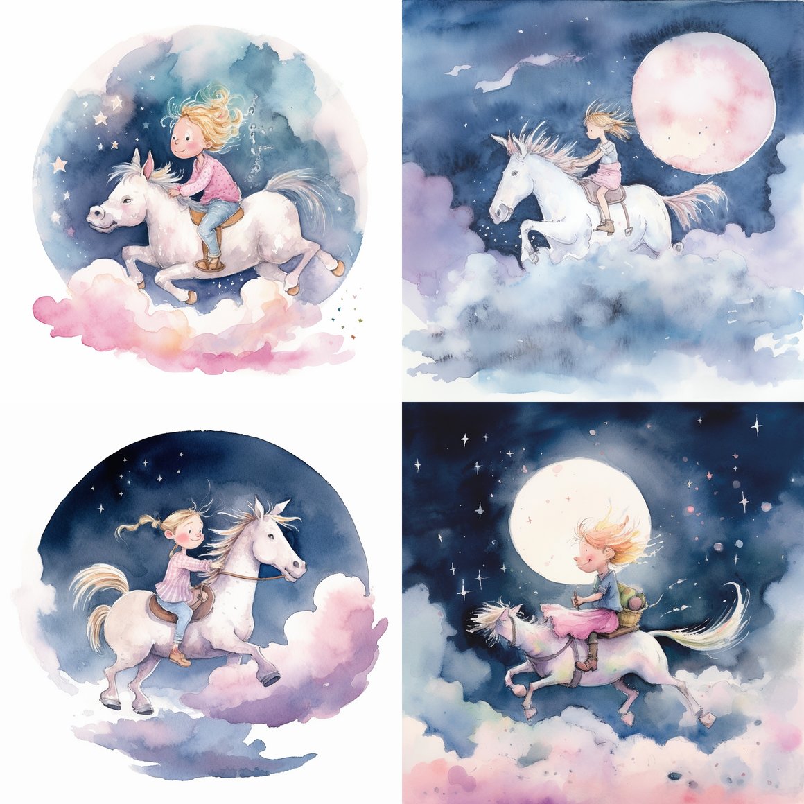 Midnight Dream Ride: A Quentin Blake Inspired Journey