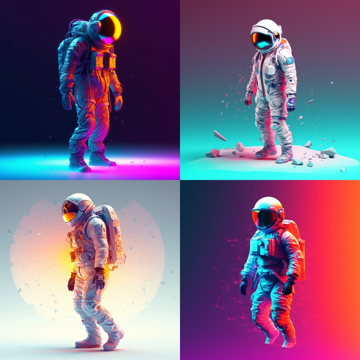 Neon Odyssey: Astronaut's Solitude in Space v5.1