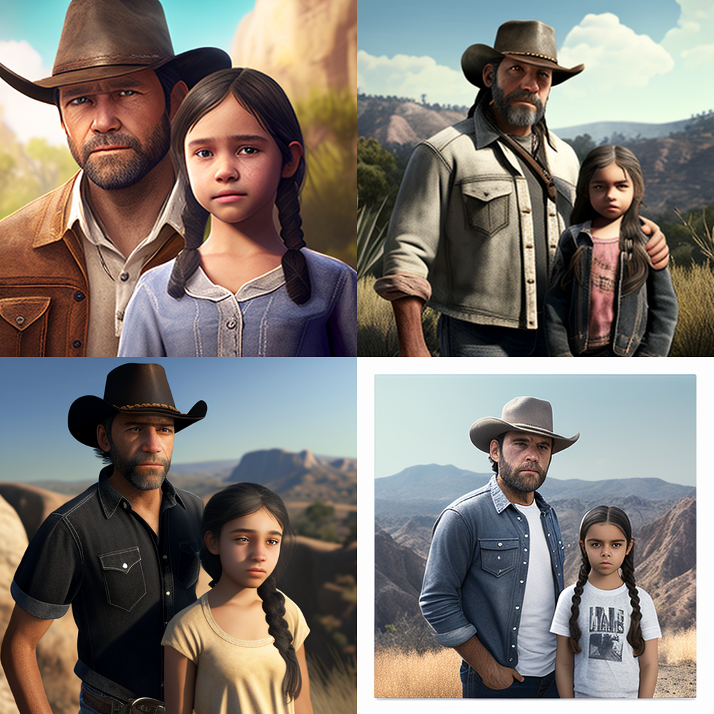 Arthur Morgan & Jenna Ortega in 4K - Version 4