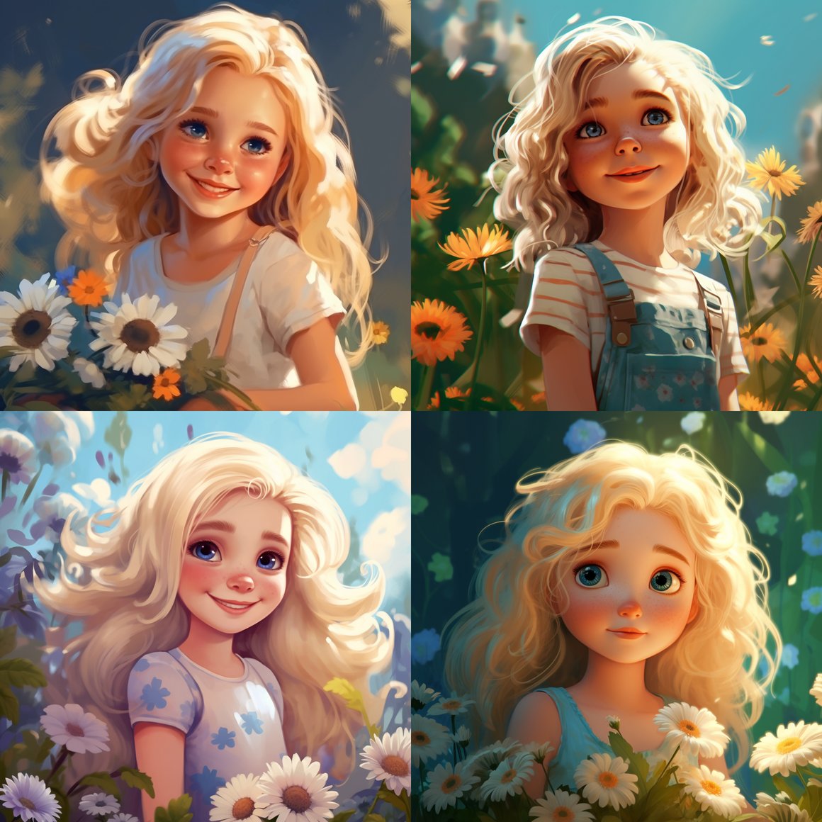 Summer Bliss: A Digital Journey with a Blue-Eyed Angel