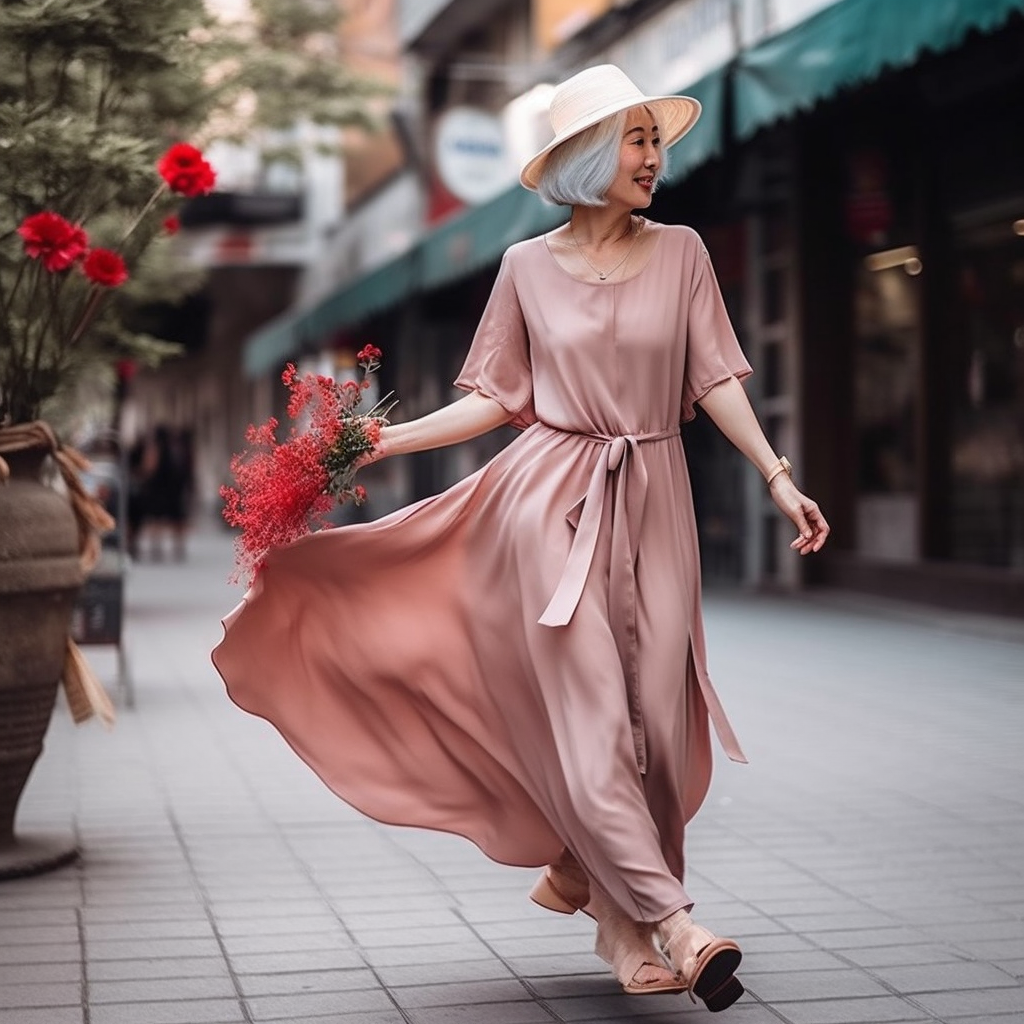 Summer Dress Styles for Women in their 50s Inspired by Korean Fashion