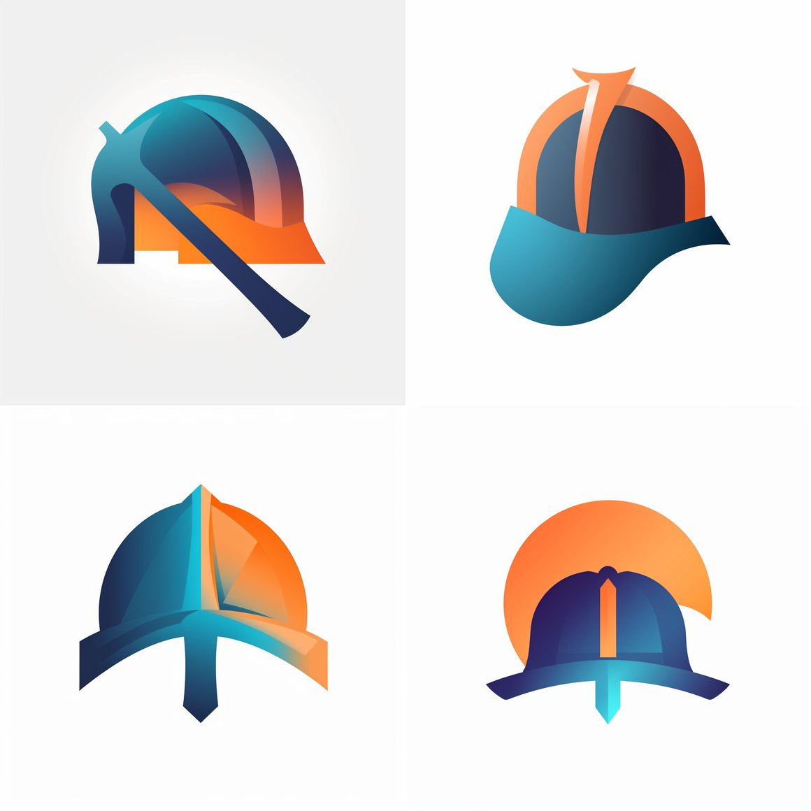 Artisan Miner: Helmet & Pickaxe Logo Version 5