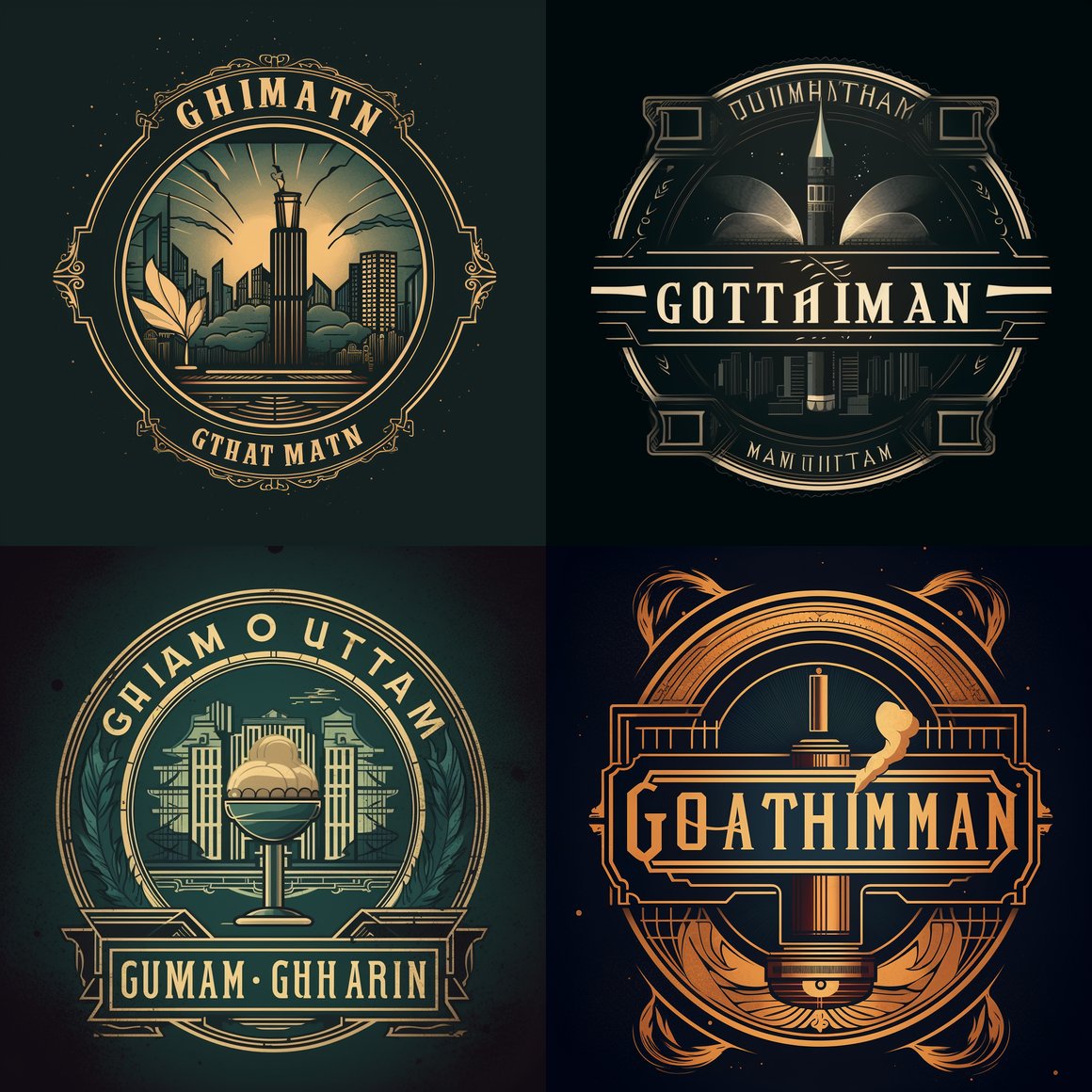 Art Deco Indulgence: Gotham Humidors Logo Design Process