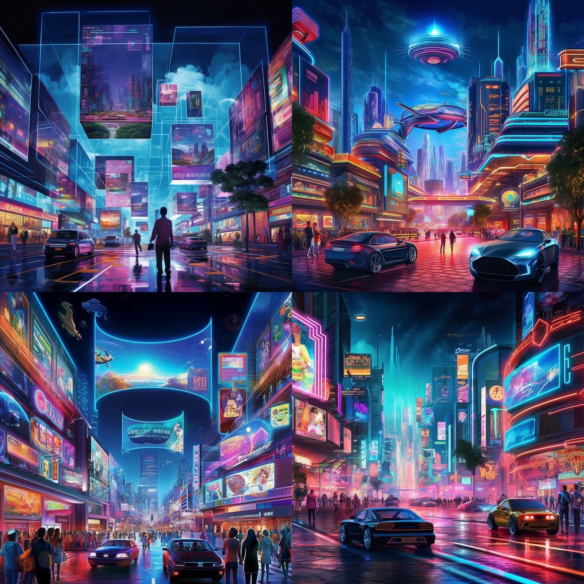 Neo-Tech Metropolis: A Futuristic Cityscape Journey