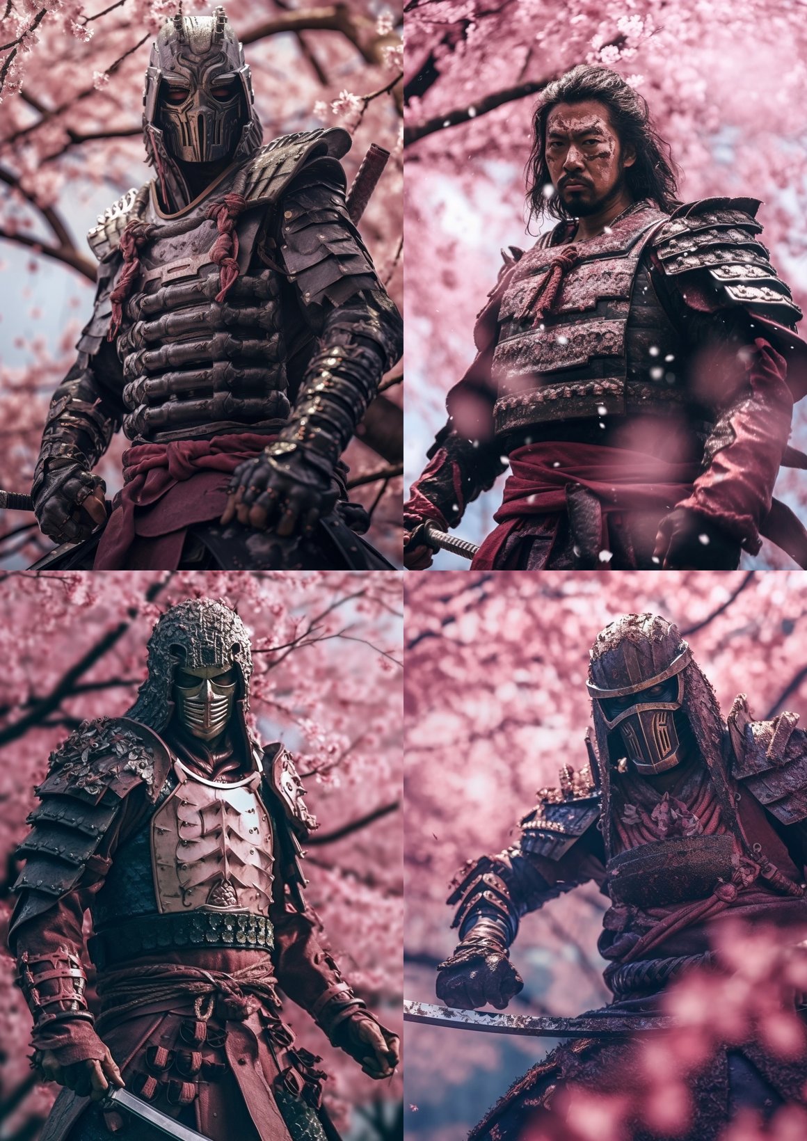 Ultra-Detailed Cinematic Samurai Portrait Under Blossom Tree
