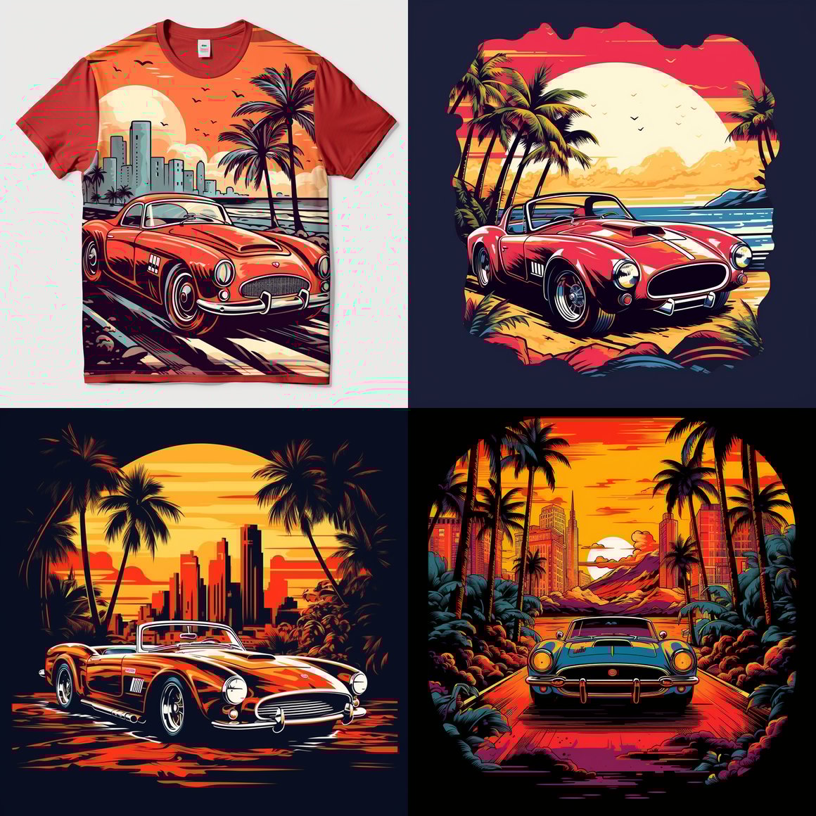 Retro Shelby Cobra Convertible T-Shirt Design Adventure