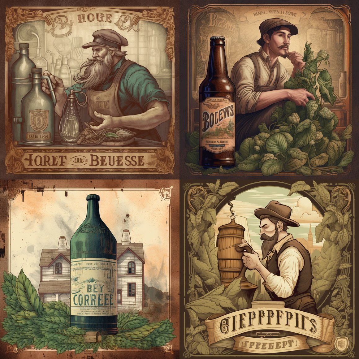 Artisanal Brewing Process Digital Painting - Prompt Details
