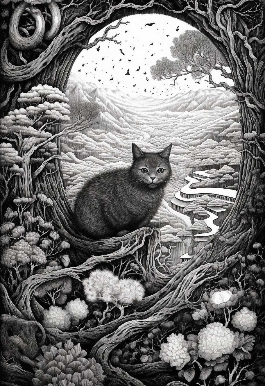 Artistic Confluence: Merging Styles, Species and Scenery