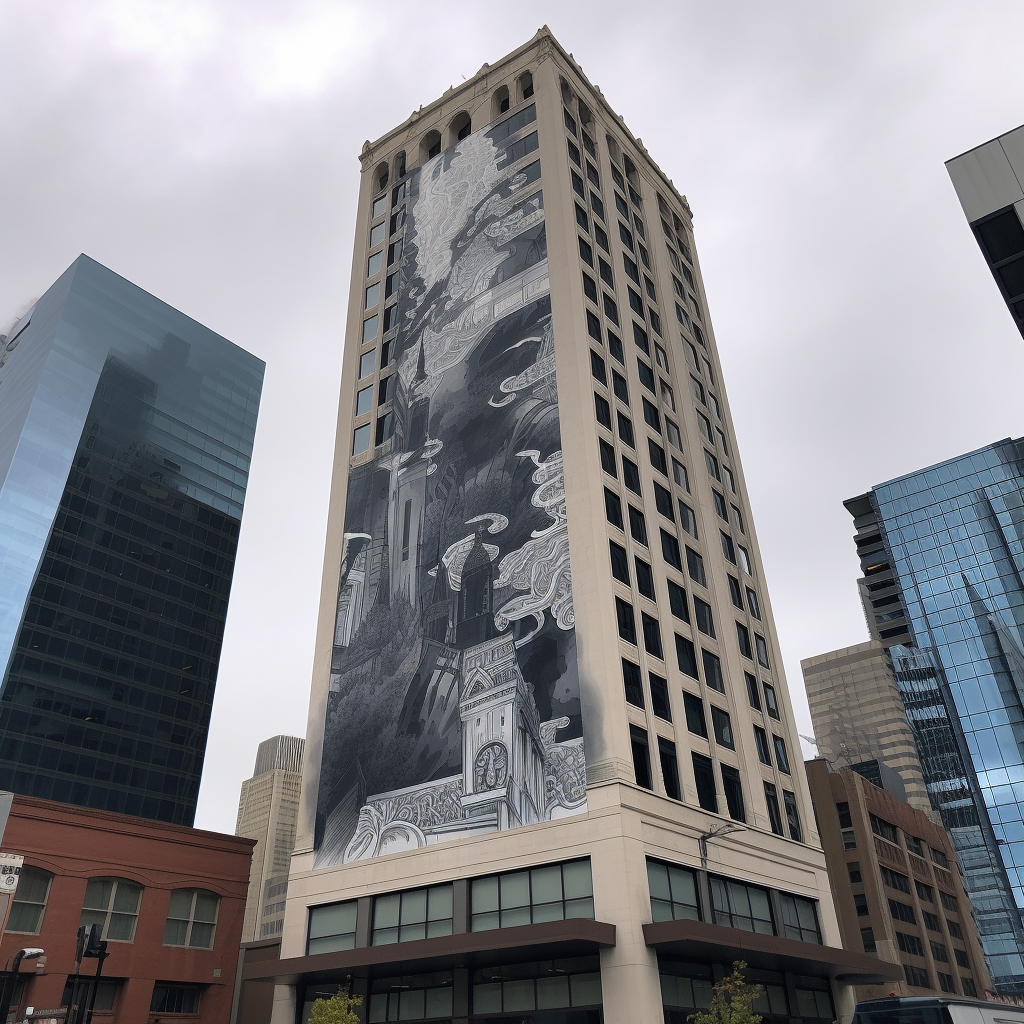 Artist's Tale on Towering Canvas