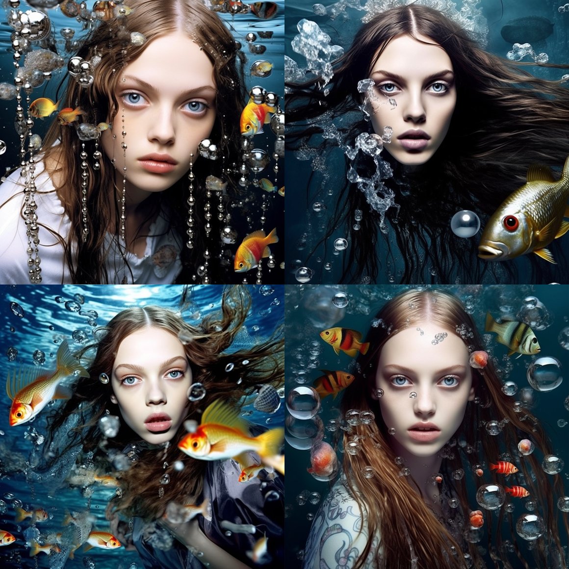 Submerged Siren: High Fashion Mermaid Photography
