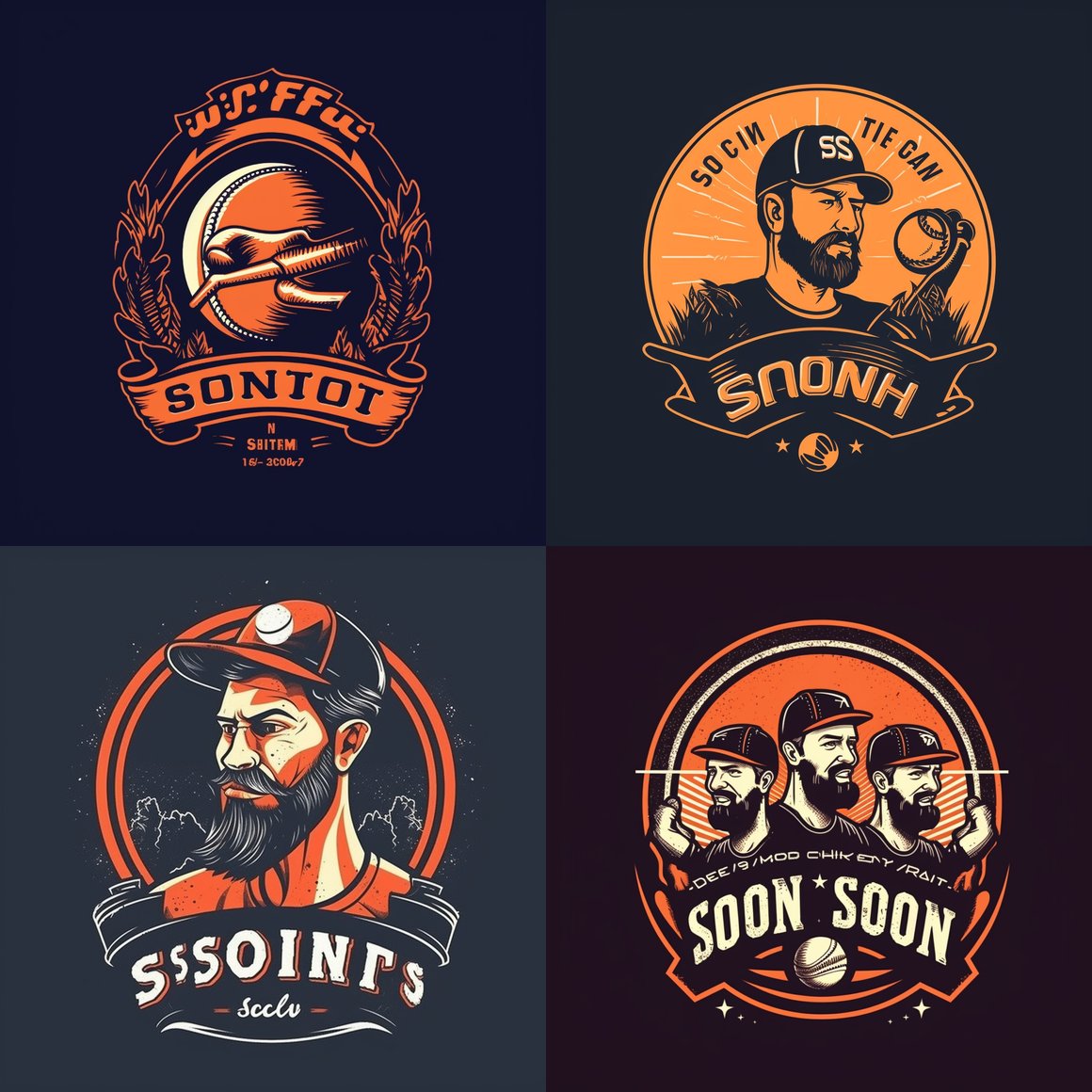Middle-Aged Comrades Softball Logo Design