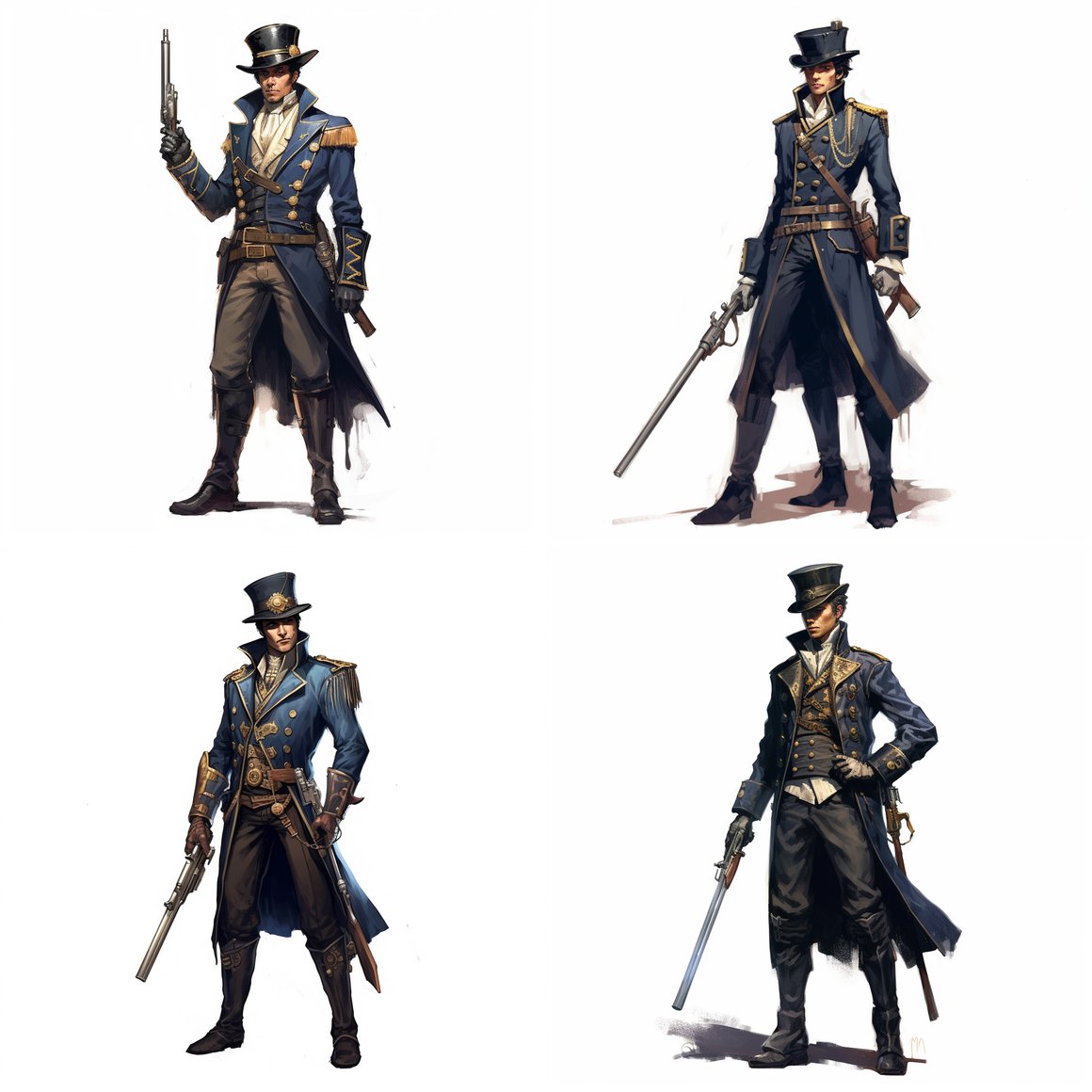 Designing the Steampunk Soldier: Midway Sketch