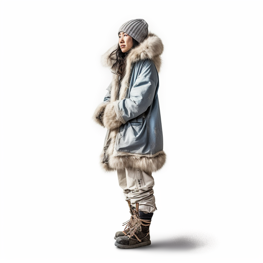 Arctic Serenity: A Mid-Journey Portrait of an Eskimo Woman