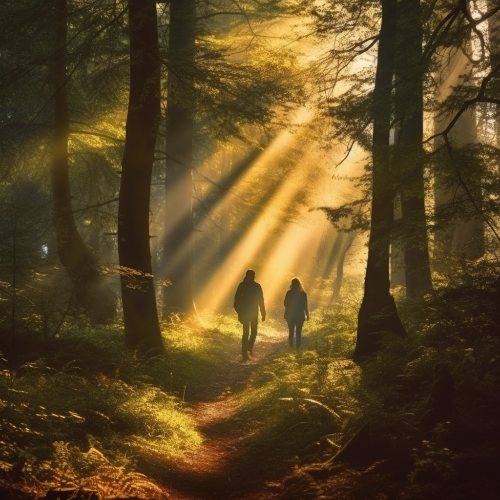 Sun-Kissed Forest Walk - An Aural Experience