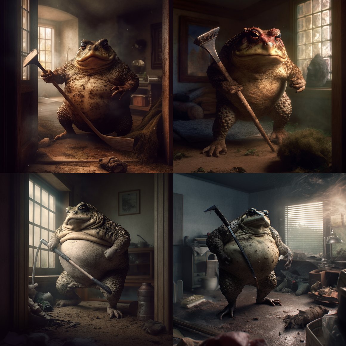 A Toad's Gritty Confrontation Against His Golf Club Wielding Enemies