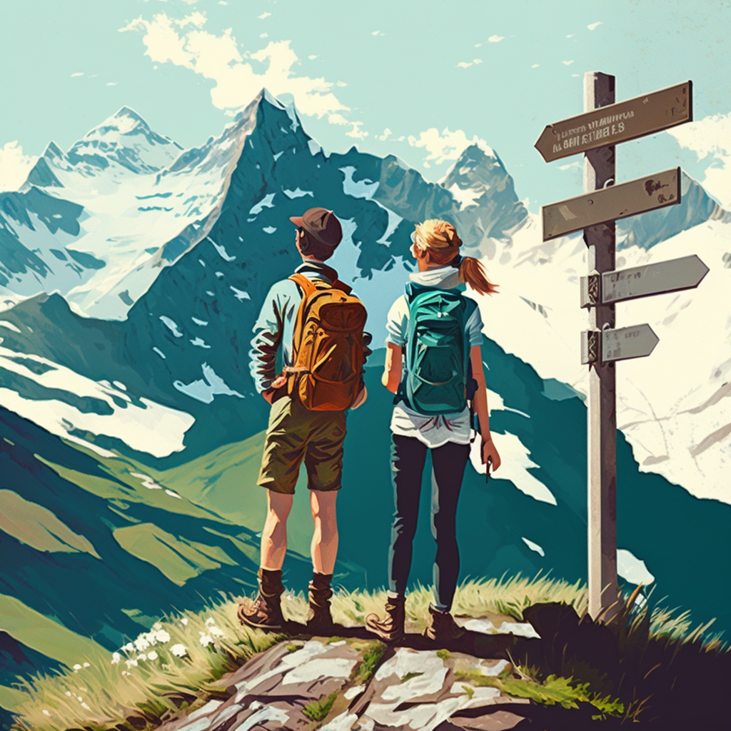 Summer Hiking Adventure: En Route to Swiss Mountain Säntis