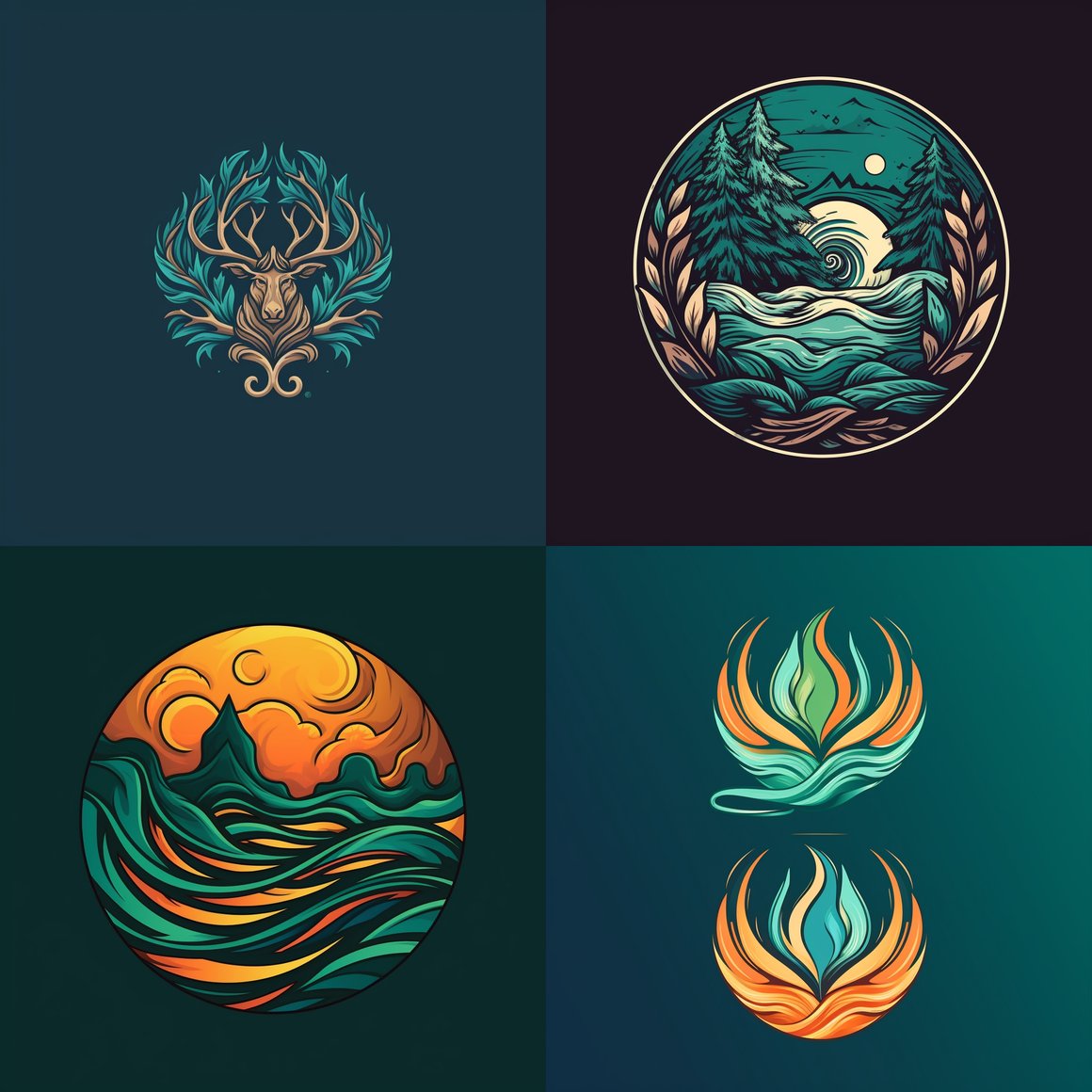 Nature-Inspired Sage Gaming Logo Design Phase