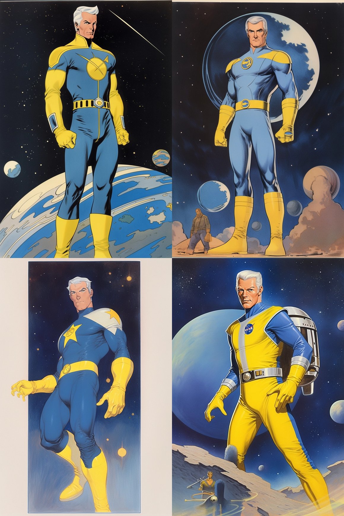 Retro-Futuristic Buck Rogers Space Adventurer Mid-Journey Portrait