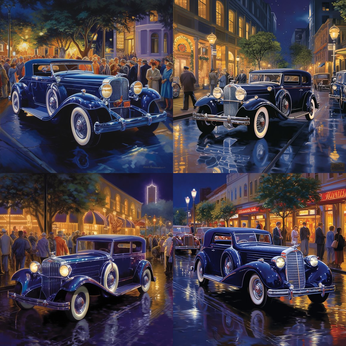 Classic Radiance: A Midnight Blue Journey