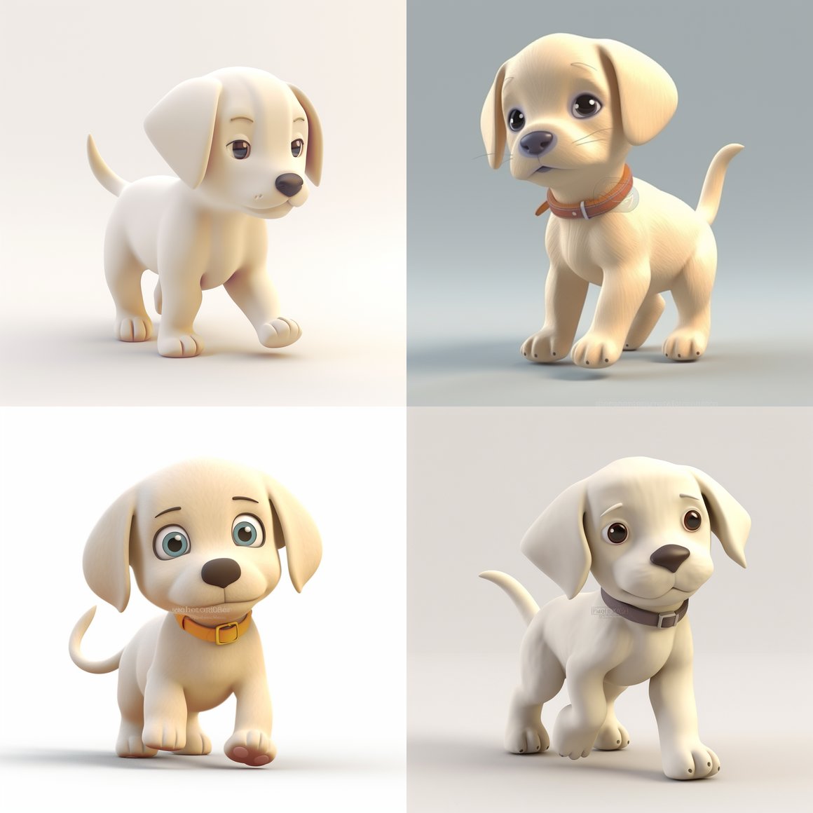 Mid-Way Adventure of a Cute Animated Labrador Puppy