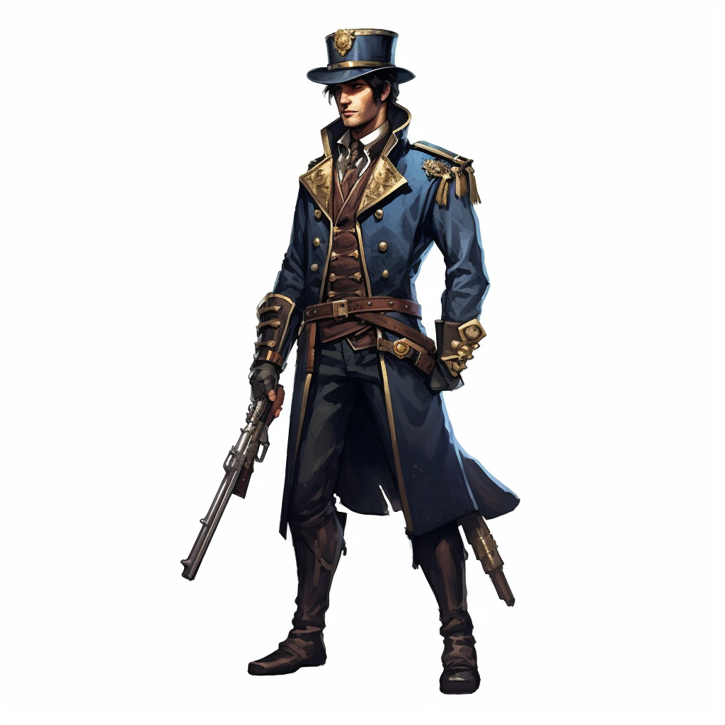 Designing the Steampunk Soldier: Midway Sketch