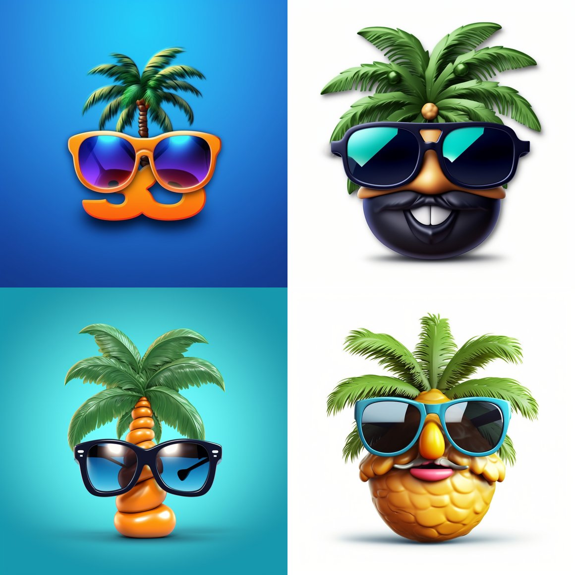 Chill Palm Tree Emoji Midway Design
