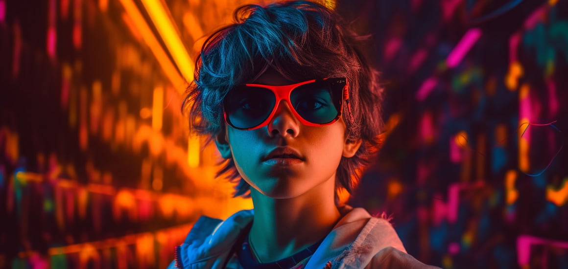 A Teenager's Vibrant Journey Through Pop Art and High Contrast Aesthetics