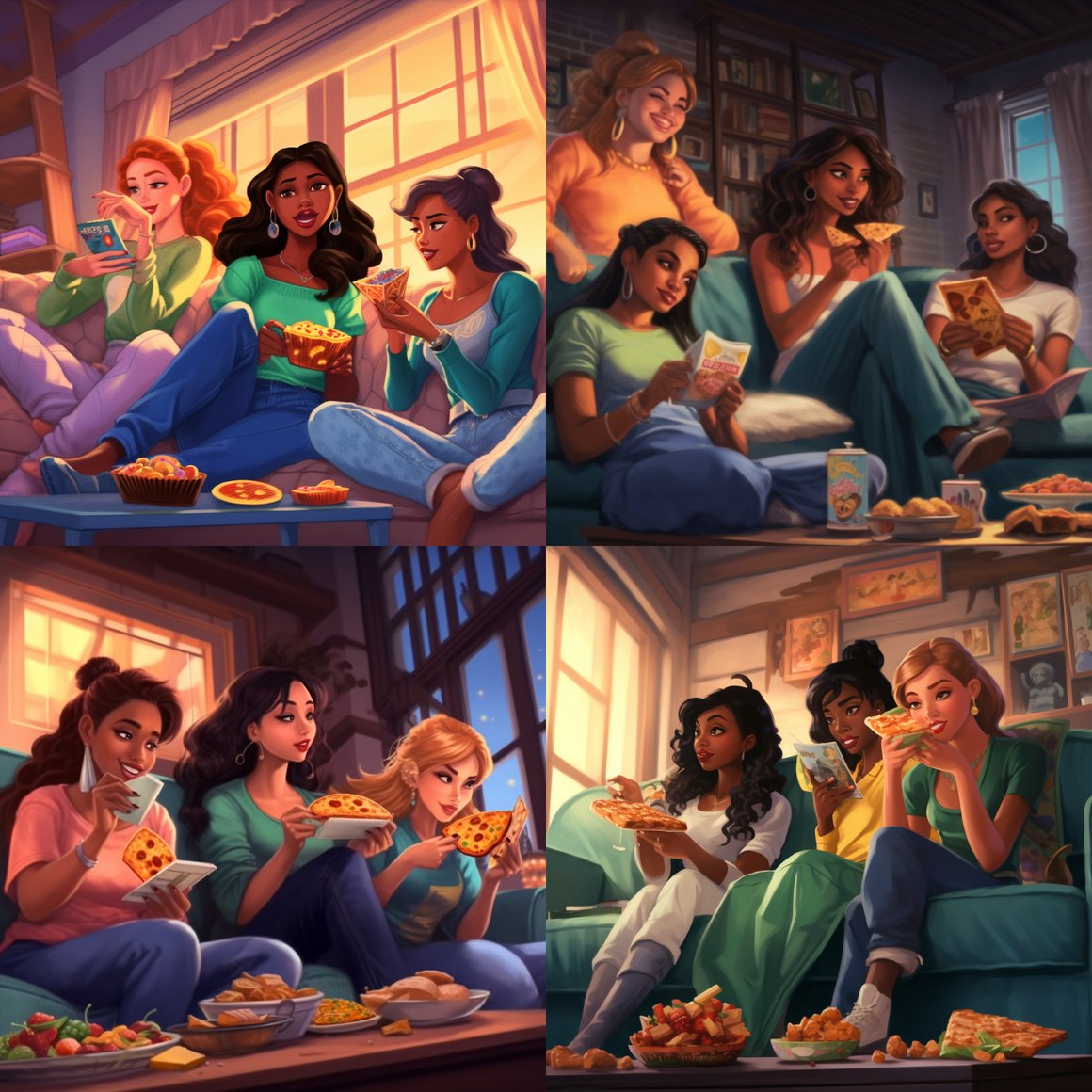 Chilled-Out Princess Pow-wow: Disney Gen Z Style