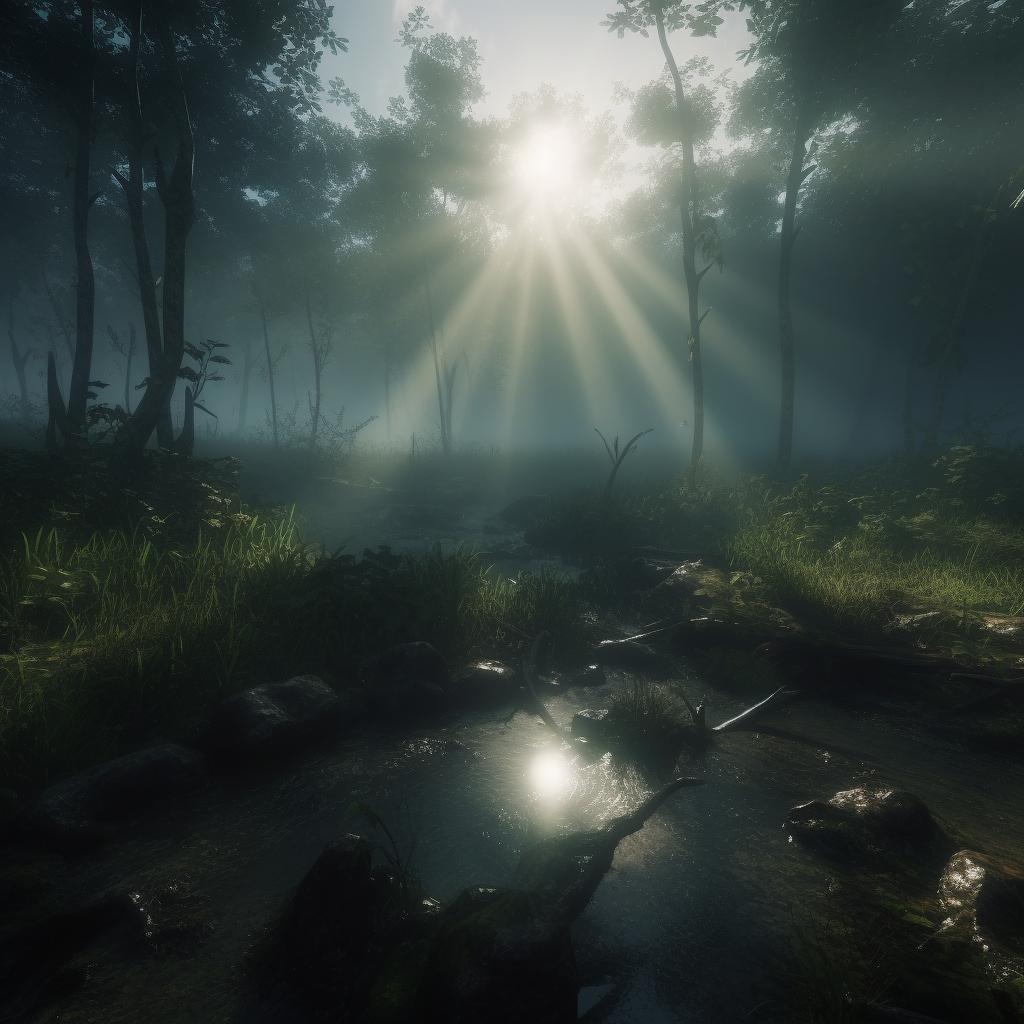 Summer Day in New England Forest