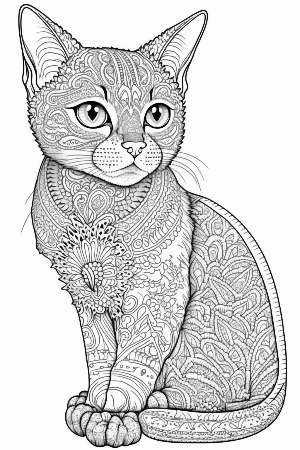 Mid-way Coloring Page for Adults
