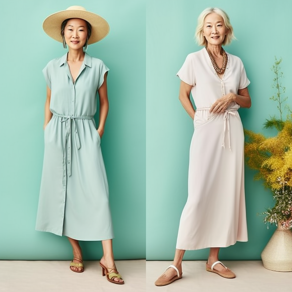 Summer Dress Styles for Women in their 50s Inspired by Korean Fashion