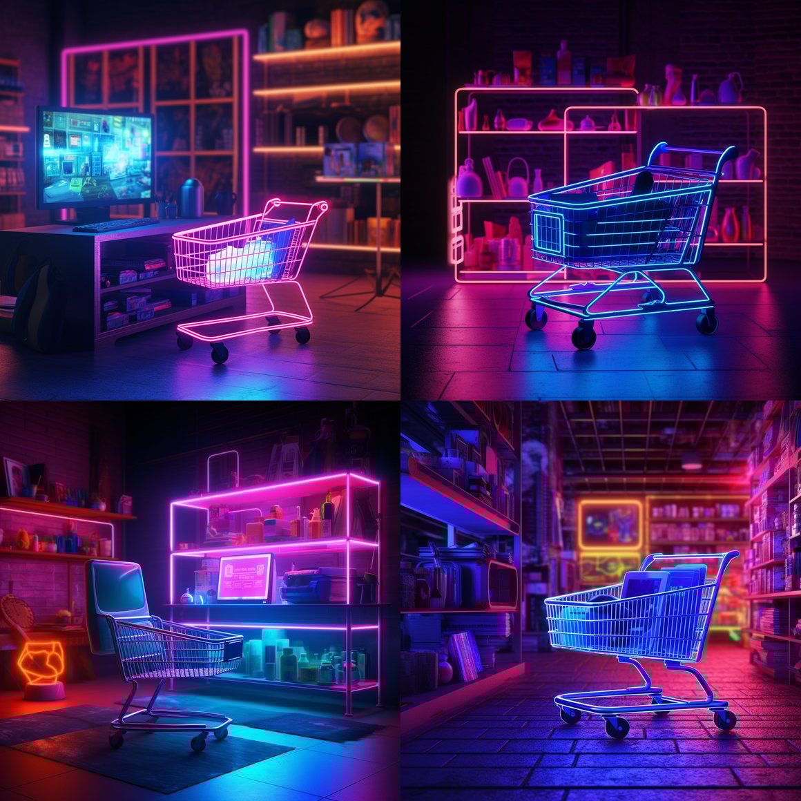 Neon Hustle: Mid-Journey Shopping Experience in HD