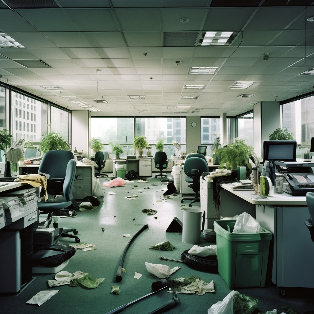 Midday Office Cleaning Routine