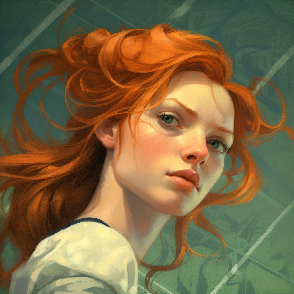 Resilient Beauty: A Portrait Amidst Chaos