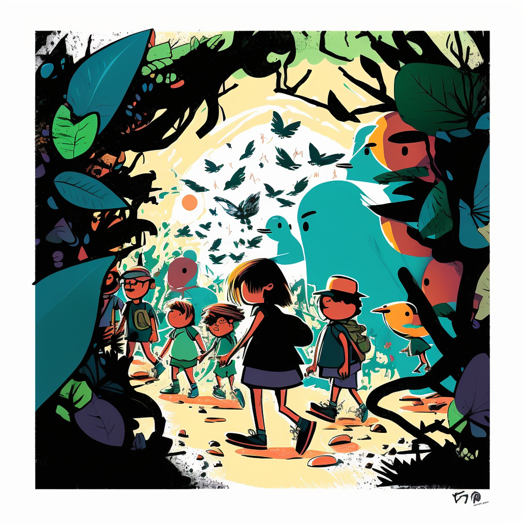 Harmonious Coexistence: Child Art in Niji5 Style