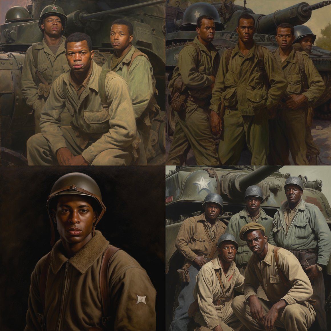 Artistic Expression of the 761st Tank Battalion in Don Stivers Style