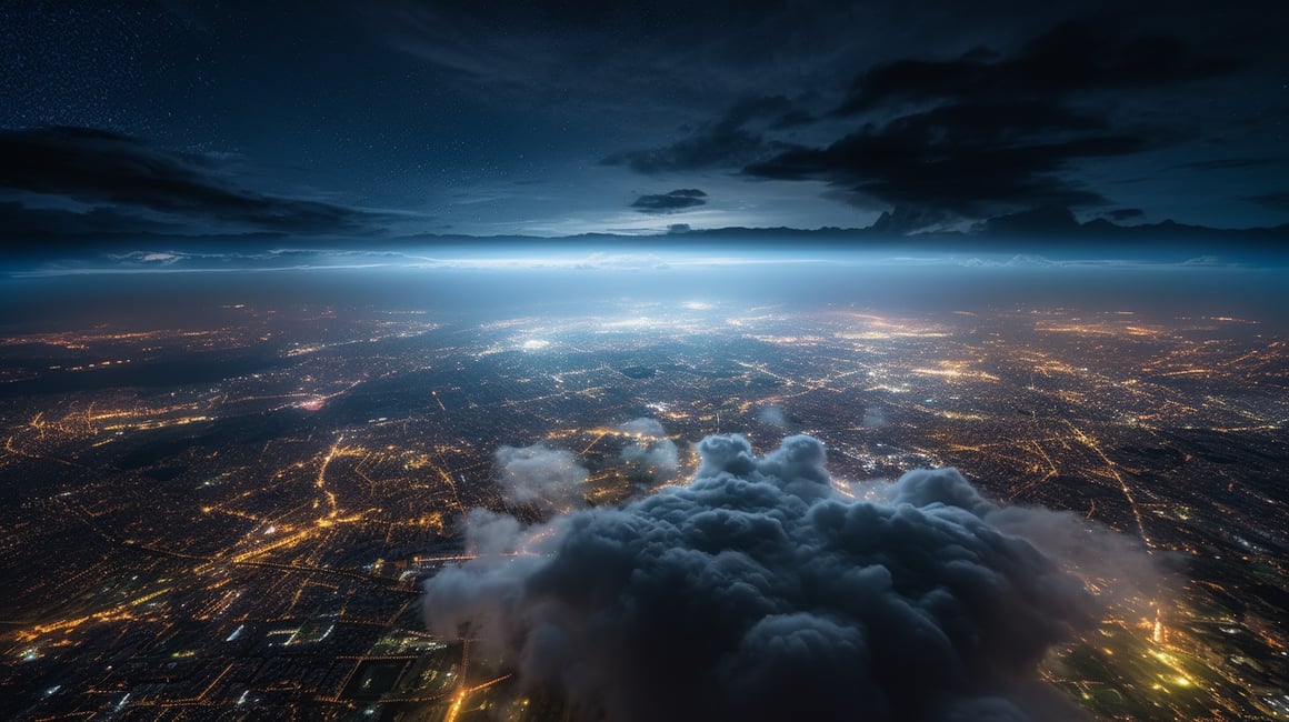 City Lights Beyond the Clouds: A Satellite Perspective