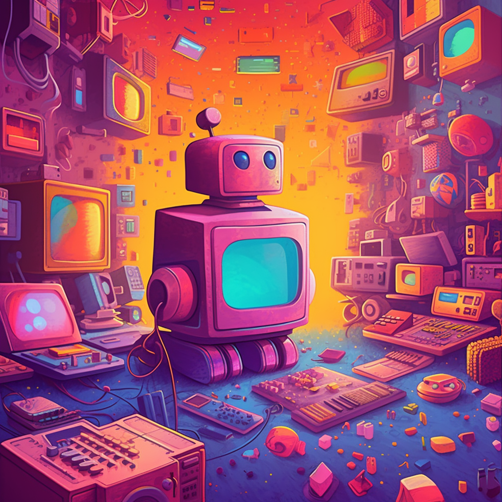 Retro Robotic Gaming Advert Journey