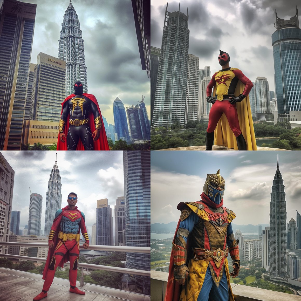 A Superhero's Tale in Traditional Garb at KLCC, Malaysia