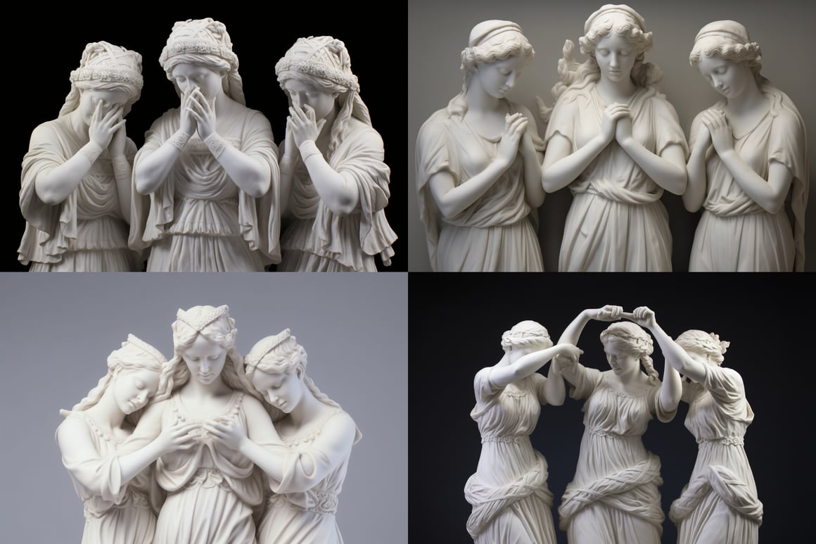 Neoclassical Trio: A Photographic Study of Statues