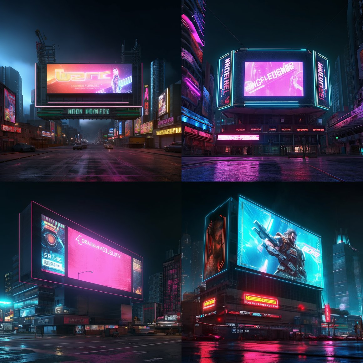 Neon Nightscape: A Mid-Journey Prompt in Cyberpunk 2077