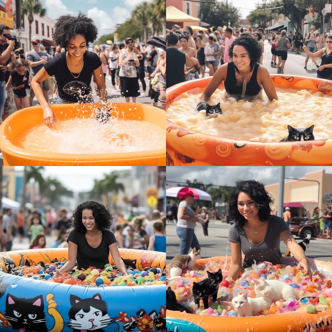 Midday Ramen Pool Fiesta in Sunny Florida