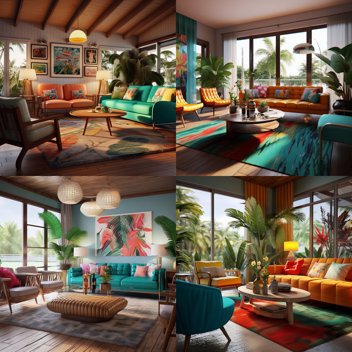 Midcentury Living Room journey in 8K